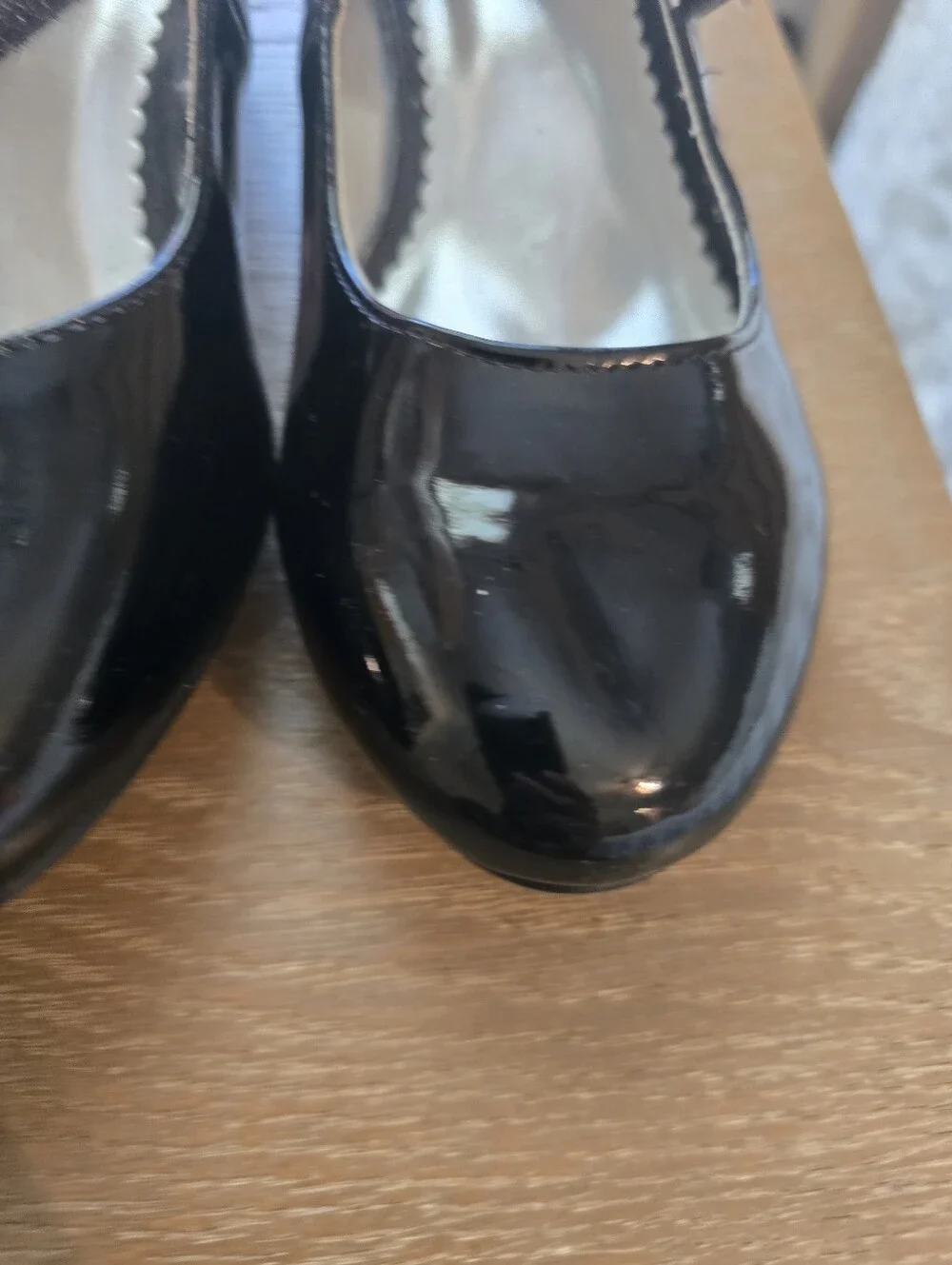 Nine West Kids Black Patent Mary Janes with Sparkle Strap
